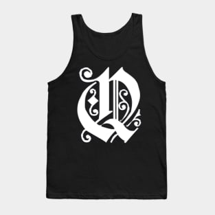 Silver Letter Q Tank Top